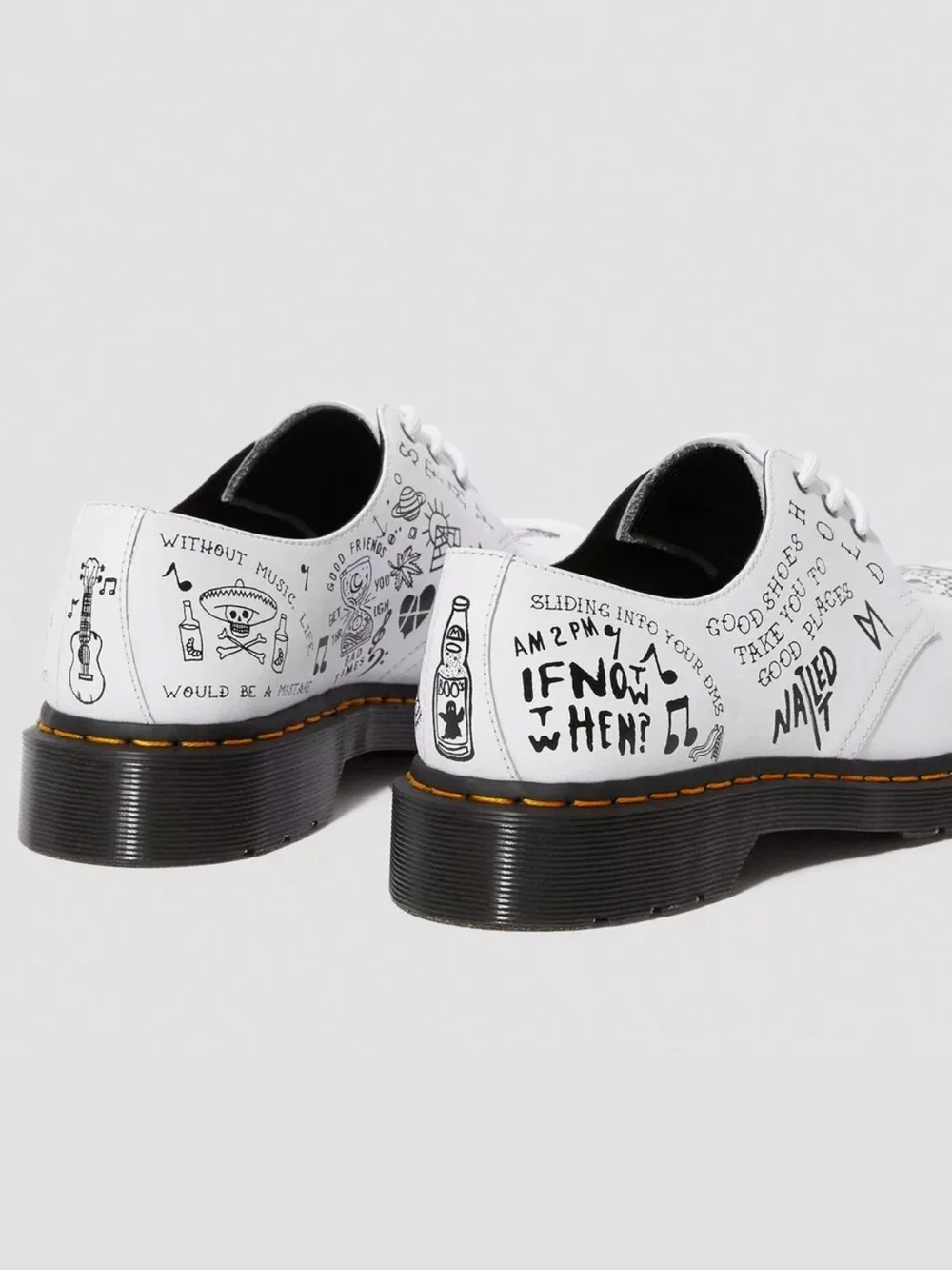 Dr. Martens 1461 Scribble Tattoo Flash Art Women’s size 7 NEW!!!